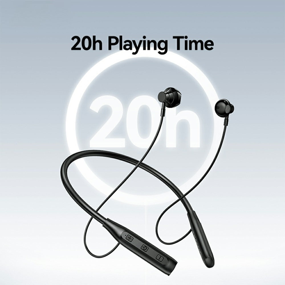 USAMS YQ24 Neckband Bluetooth Earphones (BHUYQ01) — BT 5.3, Magnetic, 20 H Playback