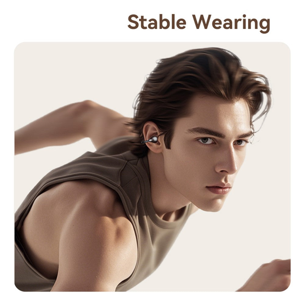 USAMS Echo R02 Clip-On Bluetooth Earphones, Wireless 5.3 Music Headset, 25H Battery Life, Quick Charging