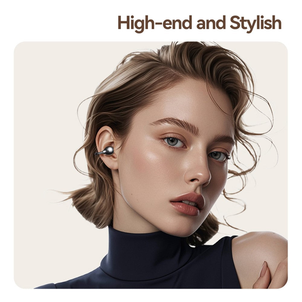 USAMS Echo R02 Clip-On Bluetooth Earphones, Wireless 5.3 Music Headset, 25H Battery Life, Quick Charging