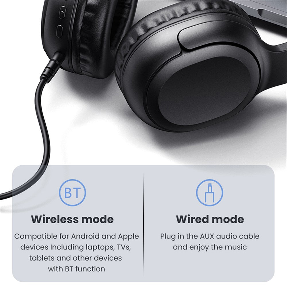 USAMS YG23 Yun Series Wireless Headphones – Bluetooth 5.3, 40 Hours Playback, Foldable Over-Ear Design (TDLYEJYX01)