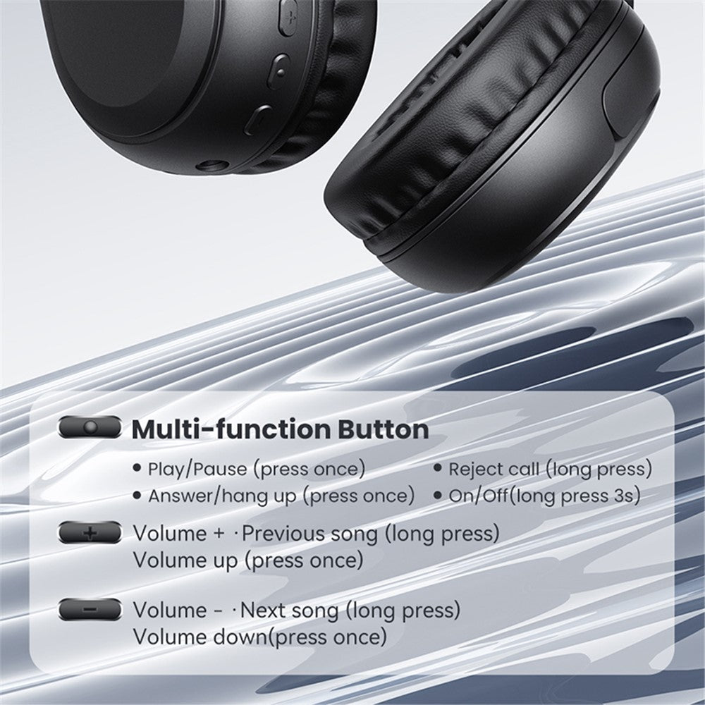 USAMS YG23 Yun Series Wireless Headphones – Bluetooth 5.3, 40 Hours Playback, Foldable Over-Ear Design (TDLYEJYX01)